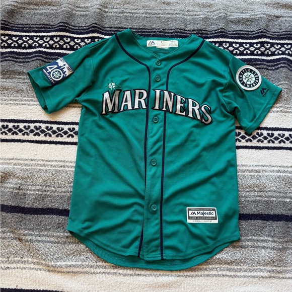 Majestic Other - Majestic Youth Seattle Mariners MLB Baseball Green & White Jersey Size Medium